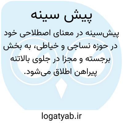 تصویر معنی پیش سینه