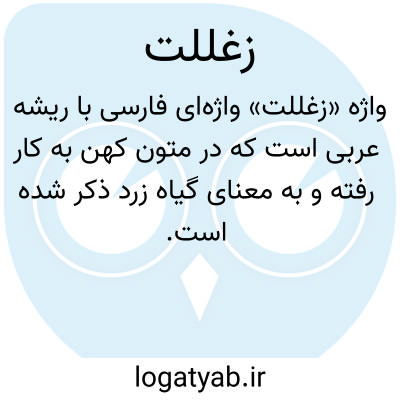 تصویر معنی زغللت
