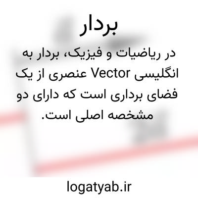تصویر معنی بردار