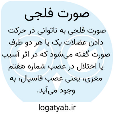 تصویر معنی صورت فلجی