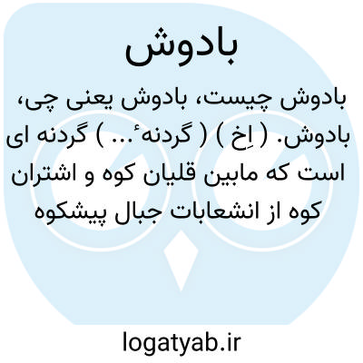 تصویر معنی بادوش