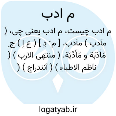 تصویر معنی م ادب
