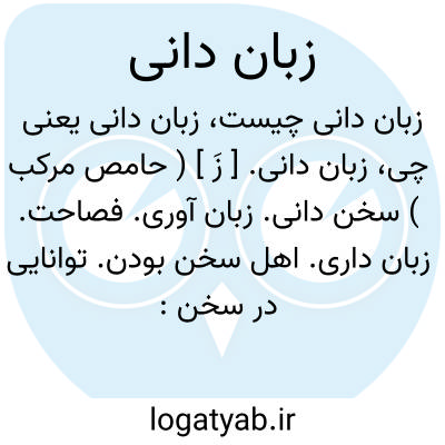 تصویر معنی زبان دانی