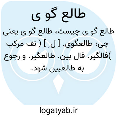 تصویر معنی طالع گو ی
