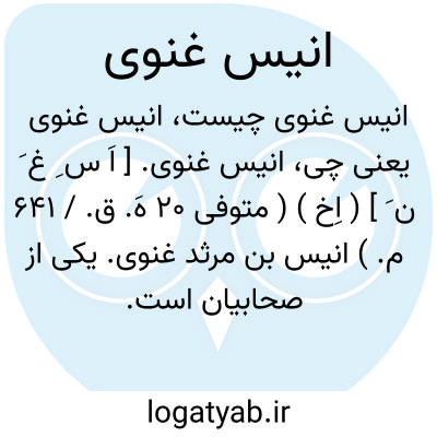 تصویر معنی انیس غنوی