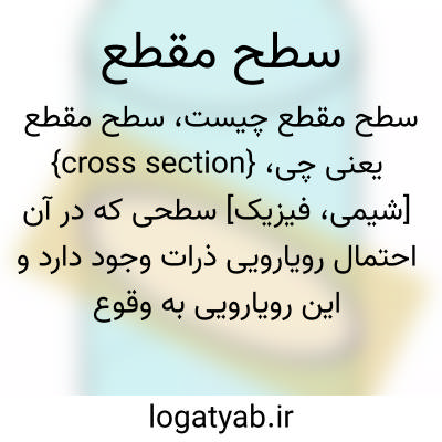 تصویر معنی سطح مقطع