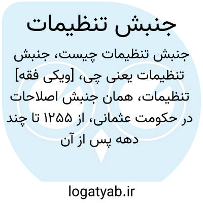 تصویر معنی جنبش تنظیمات