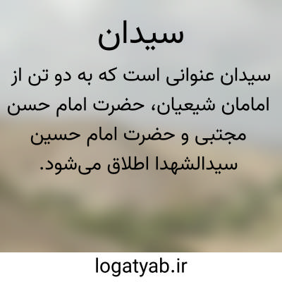 تصویر معنی سیدان