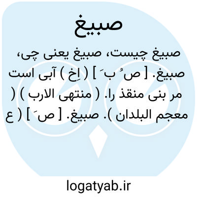 تصویر معنی صبیغ